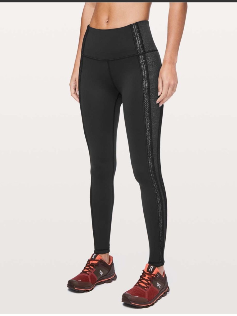 Lululemon Power Lines Pant *28" Black / Meisai Ice Grey Black